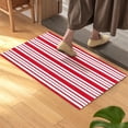 thumbnail image 4 of SSNTSY Red and White Outdoor Rug Washable Front Door Mat Layered Stripe Mat Valentines Layering Rug for Front Porch Outdoor Entryway Mother's Day, 4 of 8