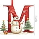 thumbnail image 3 of Adornos Colgantes para Árbol de Navidad con 26 Letras | Decoración Navideña Personalizada | Material Acrílico | Tamaño: 10 Cm | 26 Unidades | Diseño con Gorro de Papá Noel y Detalles En Rojo, 3 of 5