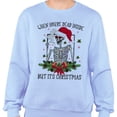thumbnail image 2 of Santa Skeleton Dead Inside Sweatshirt Unisex 3X-Large Light Blue, 2 of 5