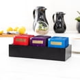 thumbnail image 3 of Restpresso Rectangle Black Bamboo Packet Organizer - 9 1/2" x 4 1/4" x 2" - 1 count box, 3 of 4
