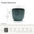 thumbnail image 3 of LuxenHome 15.75" Dia Large Ceramic Planter Pots for Plants, Teal Green Glazed Round Planter with Drainage, 3 of 8