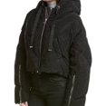 thumbnail image 3 of KHRISJOY womens  Khris Rhinestone Crop Puffer Down Jacket, 1, Black, 3 of 4