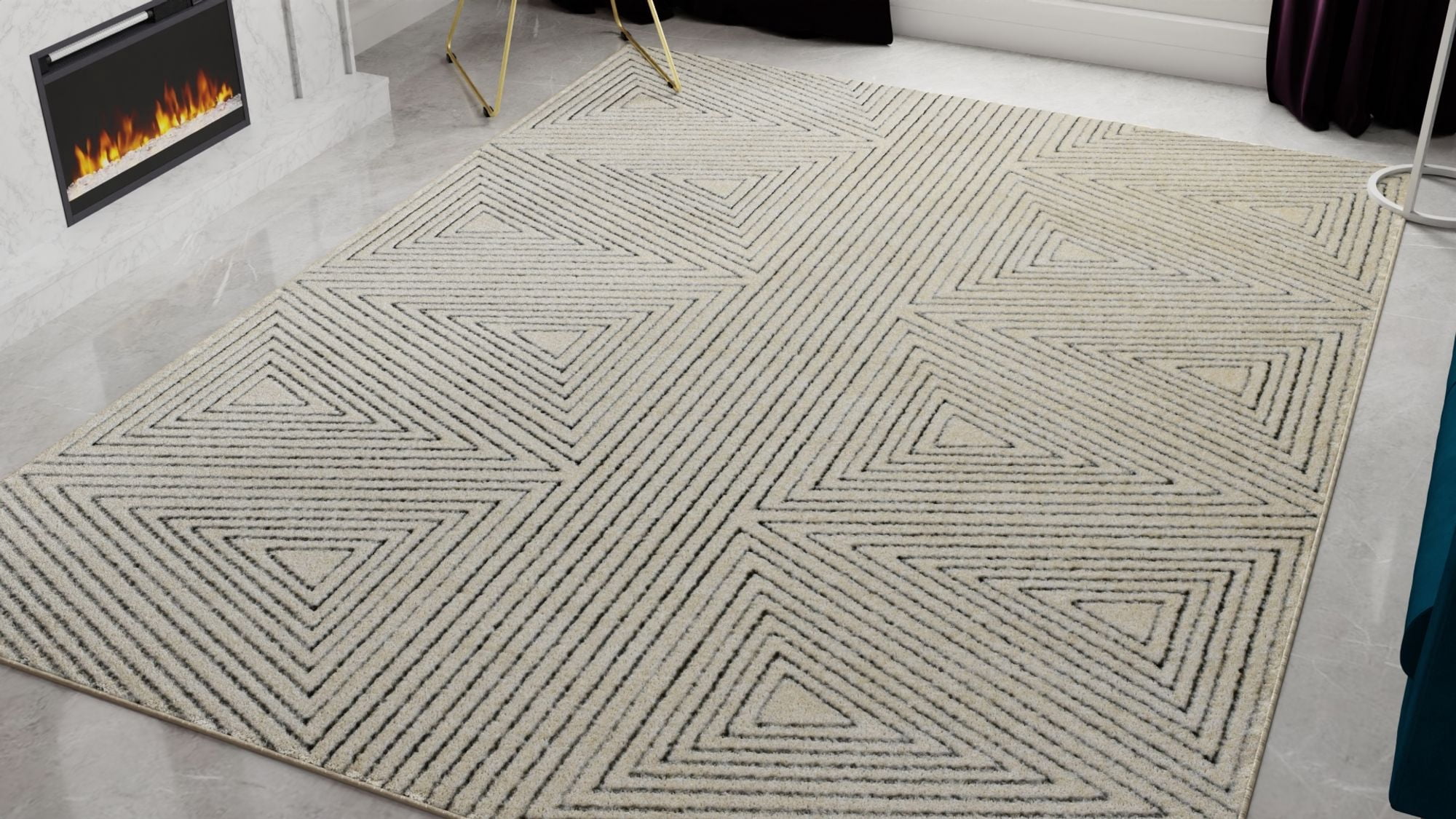 Rugs America Chanai CN60A Contemporary Geometric 9'0" x 12'0" Area Rug