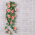 thumbnail image 4 of Artificial Flower Plant Fake Roses Plants Decorative Hanging Rose Self-Assembly for Party Restaurant Wreath Decoration Champagne Color, 4 of 8
