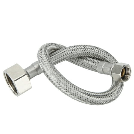 Fyydes 1Pcs Water Hose,12 Inch Flexible Toilet Connector Hose,Braided Hose 7/8 Inlet 3/8 Outlet Thread