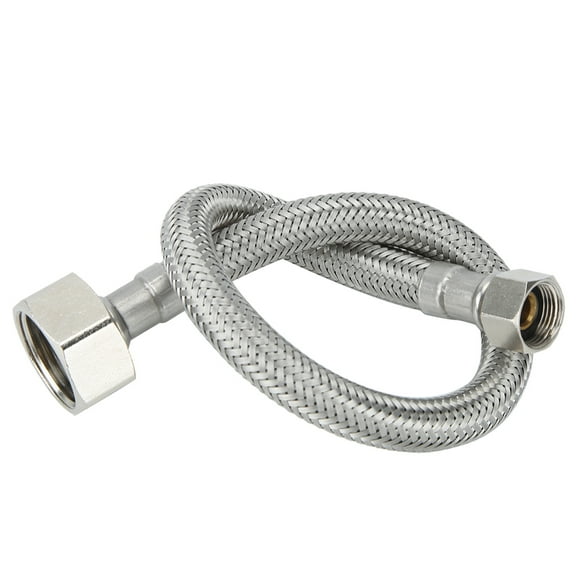 Fyydes 1Pcs Water Hose,12 Inch Flexible Toilet Connector Hose,Braided Hose 7/8 Inlet 3/8 Outlet Thread