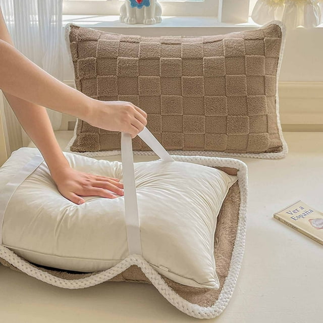 Pillow Protector, Taffeta Pillow Cover, Thermal Insulating Layer, Snug Fit Elastic Hem, Anti-Static Fabric, Cozy Warmth, Machine Washable, Enhanced Sleeping Comfort