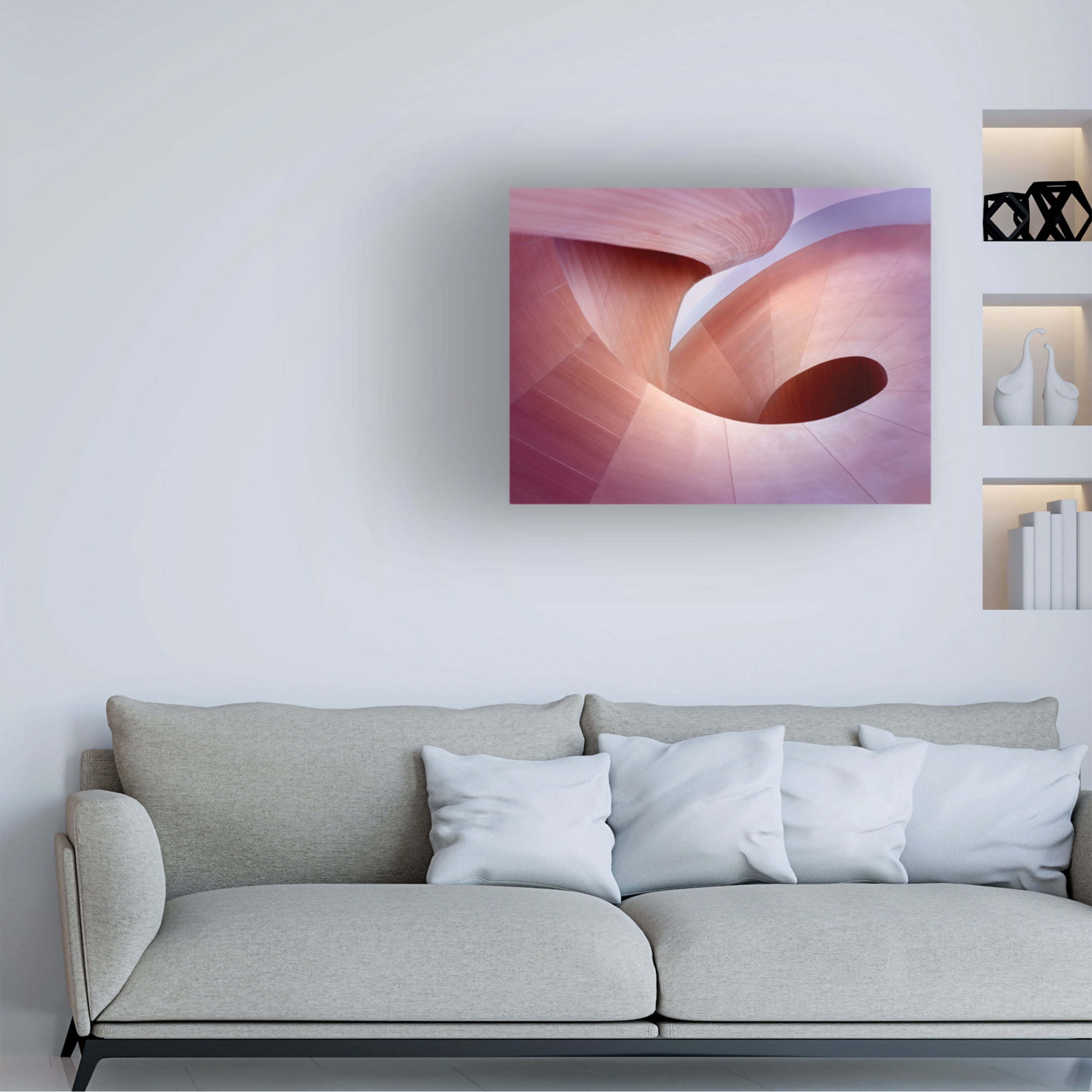 Trademark Fine Art Mike Kreiten Wooden Curves Canvas Wall Art