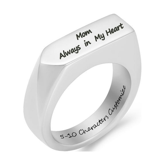 Personalize Wrench Urn Ring Mom Memorial Cremation Jewelry for Ashes Holder Funeral Keepsake Finger Ring