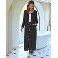 thumbnail image 3 of Ekouaer Women Robes Zipper Front Short Sleeve Full Length Housecoat with Pockets Loungewear, 3 of 6