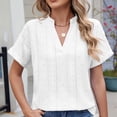 thumbnail image 5 of Scyoekwg Womens Summer Fashion Trendy Womens Going Out Outfits Womens Summer Fashion Short Sleeve Tops Loose Ladies Blouses Dressy Casual Comfy Clothes, 5 of 8