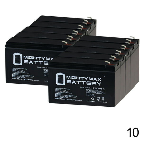 12V 9Ah SLA Battery Replaces Home ADT Security Alarm System 10 Pack