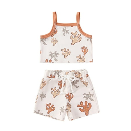 

TJAZFJPA Red White and Blue Baby Girl Outfit Pants Toddler Girls Summer Sleeveless Cartoon Prints Tops Shorts 2Pcs Outfits Clothes Set for Babys Clothes Sweet One Birthday Outfit Girl Pants