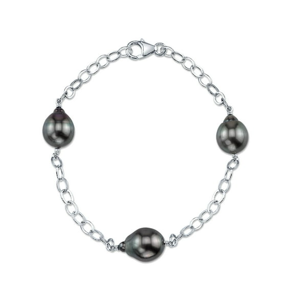 10-11 Tahitian South Sea Baroque Cultured Pearl Tincup Bracelet - AAA Quality