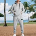 thumbnail image 2 of Men's Cargo Hoodie Set | Loose Fit, Fleece Premium Cotton Blend, Warm | Versatile For Work, Daily & Casual, 2 of 5