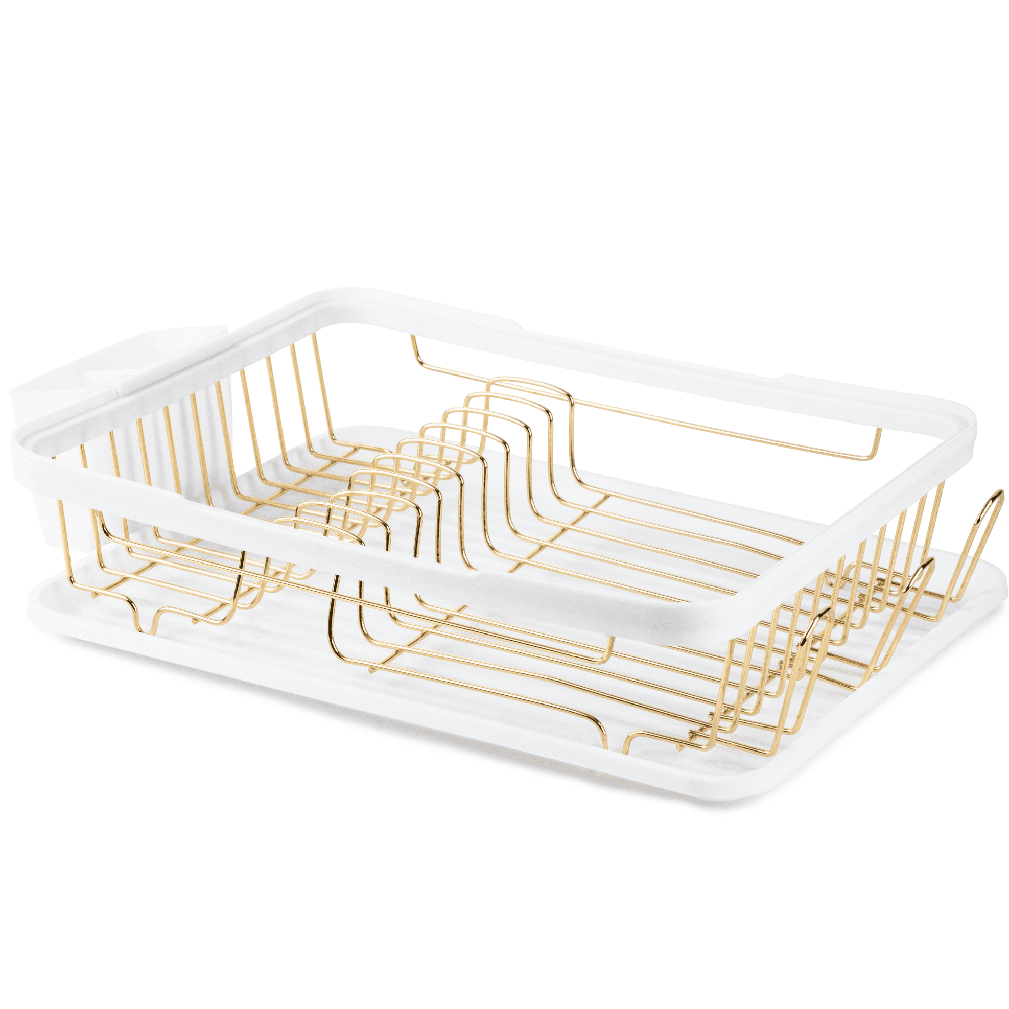Thyme & Table Dish Rack with Cutlery Holder, White 