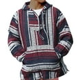thumbnail image 3 of Tiijoy Men's Mexican Tribal Print Hoodie Ethnic Style Sweater Pullover Hooded Sweatshirt, 3 of 3