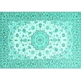 thumbnail image 1 of Ahgly Company Machine Washable Indoor Rectangle Persian Turquoise Blue Traditional Area Rugs, 2' x 4', 1 of 4