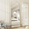 thumbnail image 3 of GRAHMCY 64"x 21" Arched Full Length Mirror Full Body Floor Mirrors, Gold, 3 of 6