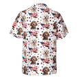 thumbnail image 4 of Lotusprinthandmade Poodle US Flag Pattern 4th July Independence Day Short-sleeve Hawaiian Shirt M, 4 of 4