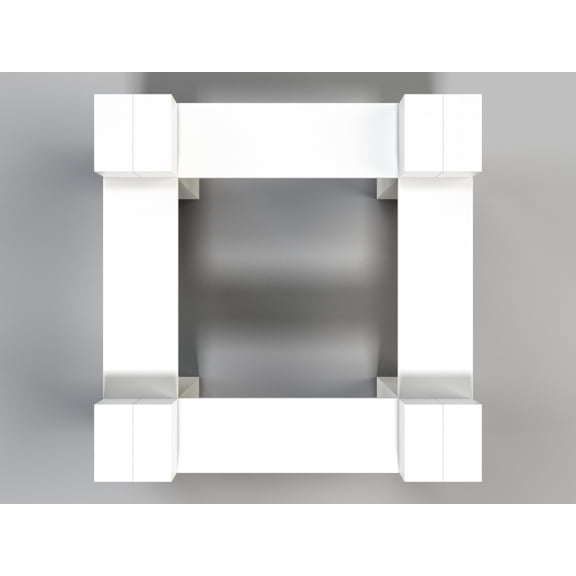 EverBlock 4 Sided Catering Station Kit | 5’ x 5’ x 3’ 7” | Risers & Server Stations | Giant Building Blocks | Easy to Connect & Reuse | Indoor & Outdoor Use | Build Displays & Structures | Brown