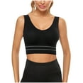 thumbnail image 2 of qolati Sports Bra for Women Seamless Stretch Full-Coverages Beauty Back Everyday Bras Comfortable Breathable Support Workout Crop Tank Tops with Built in Bra, 2 of 4