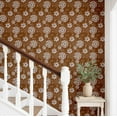 thumbnail image 3 of S4sassy Self-Stick Decorative Boho Wallpaper, Floral Print Walls Paper, Vinyl Waterproof Contact Paper, Brown, 25"x120"inch Removable Renter Friendly Wall Covering For Bedroom, Dining room, 3 of 9