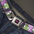 thumbnail image 2 of Nickelodeon Belt, Seatbelt Buckle Belt, Invader Zim Gir Flip Poses Tie Dye Blues, Youth 22 to 32 Inches, 2 of 9