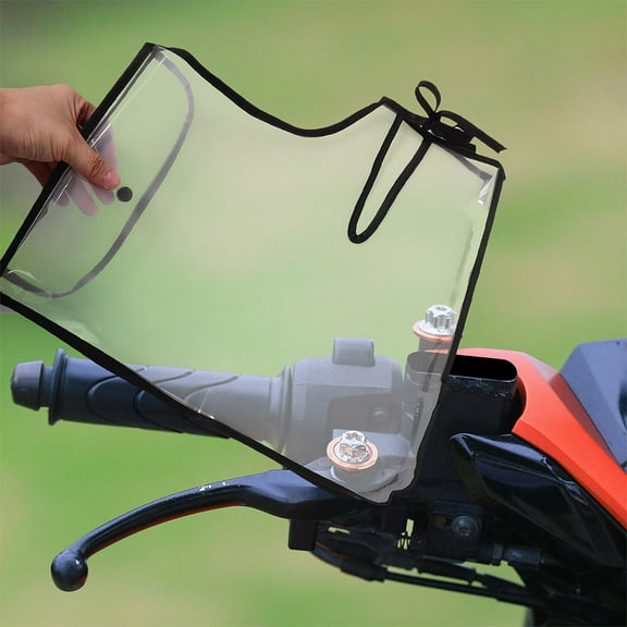 WASHWEPE Hand Cover Muffs for Scooter Waterproof Mitts 2 Pairs Transparent