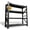 Black, variant on DMZVHBOL 4-Tier Metal Adult Storage Shelves - 78.74"W x 23.5"D x 78.74"H, Holds up to 3000 lb, 660 lb Per Shelf, Blue