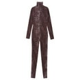 thumbnail image 7 of Alvivi Women's Long Sleeve Full Unitard Workout Gymnastics Bodysuit Athletic Dance Jumpsuit Leopard M, 7 of 7