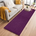 thumbnail image 2 of Runner Rugs 2x6 Ft, Purple Burlap Texture Non Slip Area Rugs for Kitchen Bedroom Entryway, Farmhouse Vintage Purple Washable Carpet Runner Rug Floor Mats for Bedroom Home Decor, 2 of 9