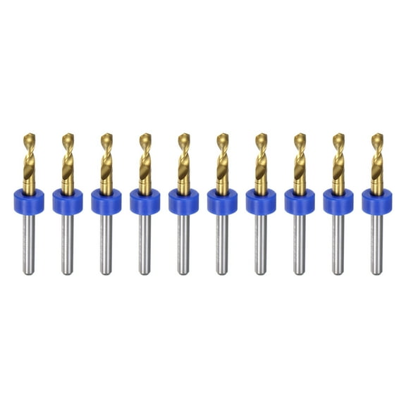 Uxcell 3mm PCB Drill Bits 1/8" Shank Carbide Micro Twist Mini Drill Bits CNC Engraving Drilling Tool, 10 Pieces