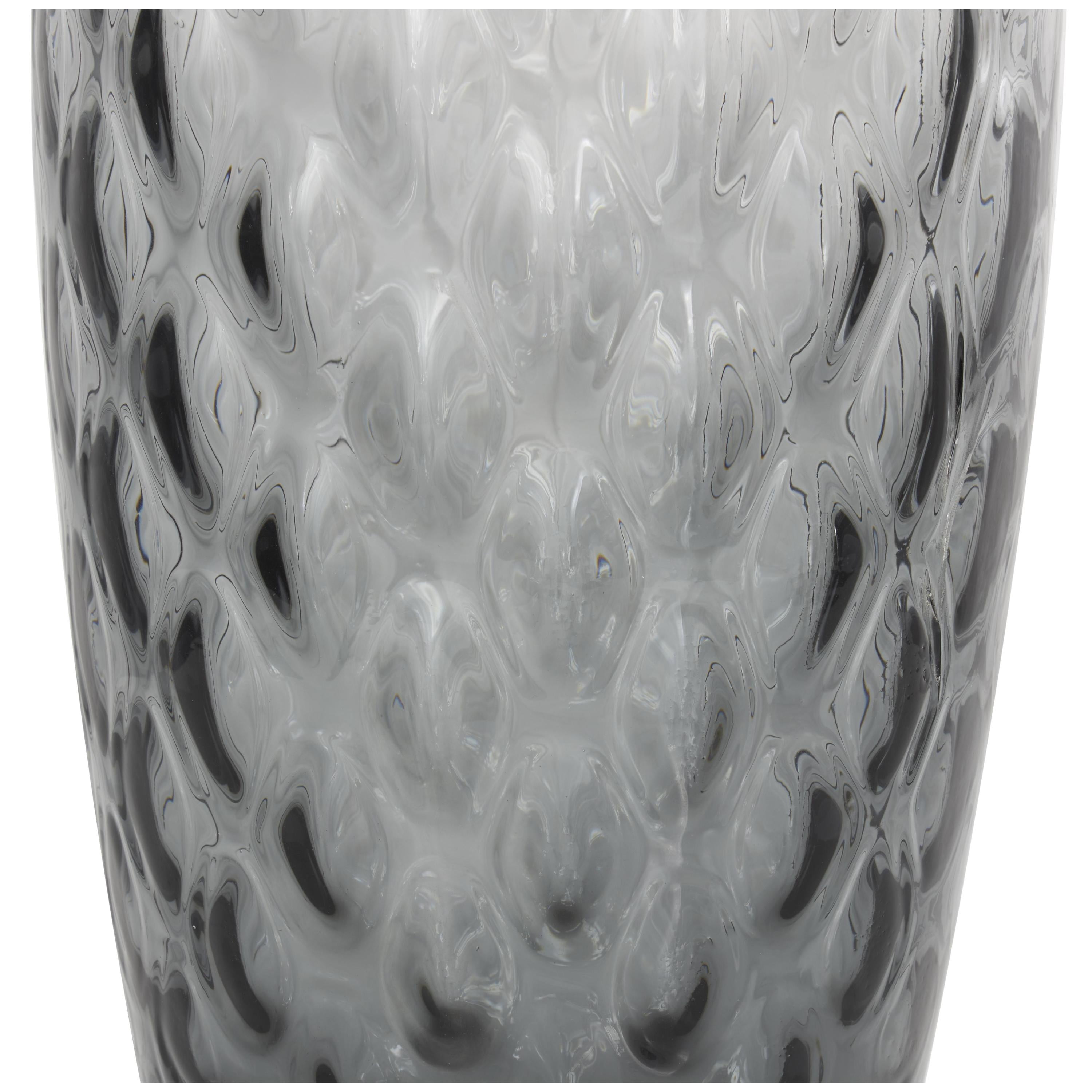 DecMode 21" Handmade Ombre Black Glass Vase