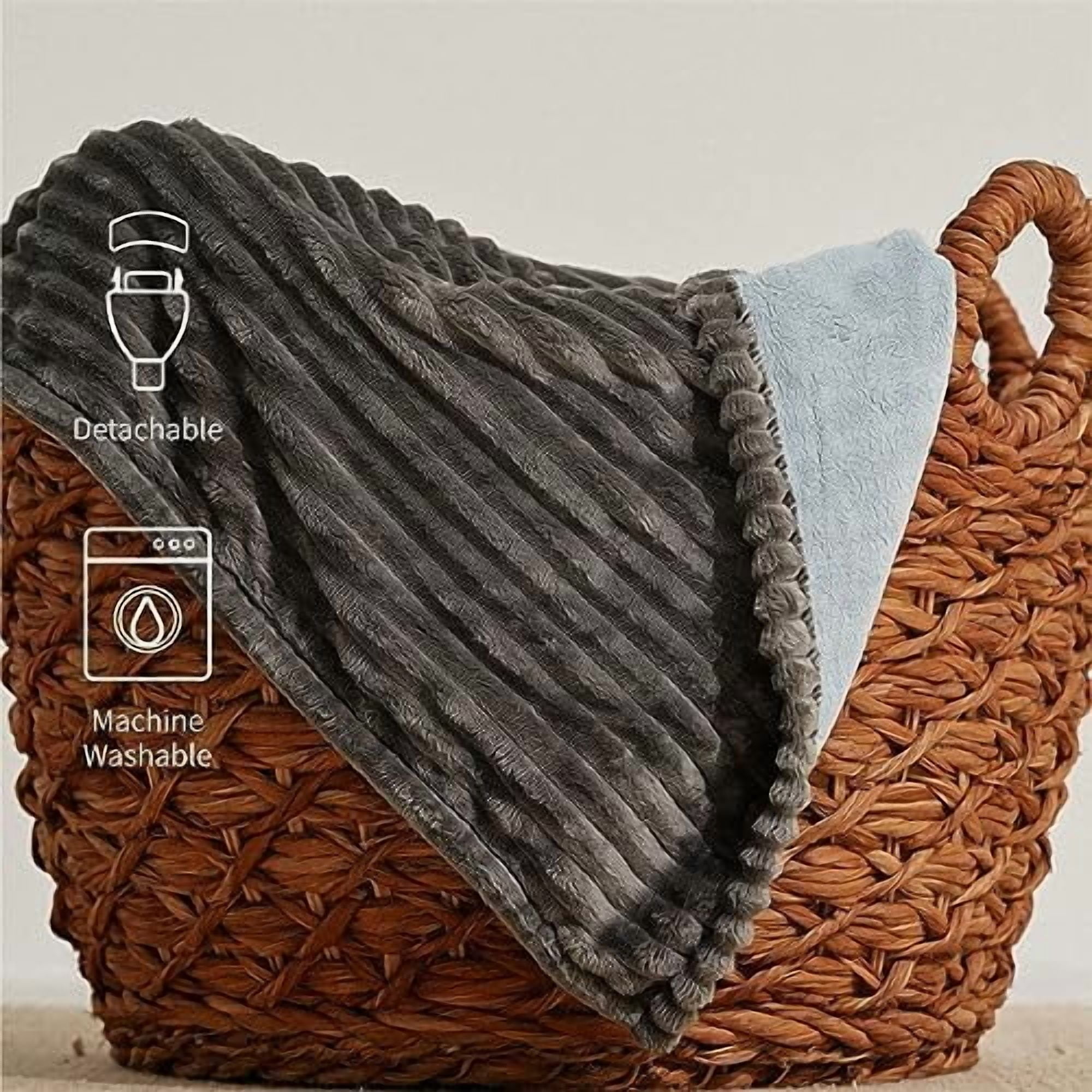 Heated Blanket King Size 100"x90",ETL Certification-6 Heating Levels Electric Blanket&1-10 Hour Auto Off,Heating Blanket with Dual Controller (Grey)