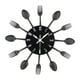 thumbnail image 5 of Reloj de pared creativo perfecl de Acero inoxidable decorativo silencioso negro, 5 of 8