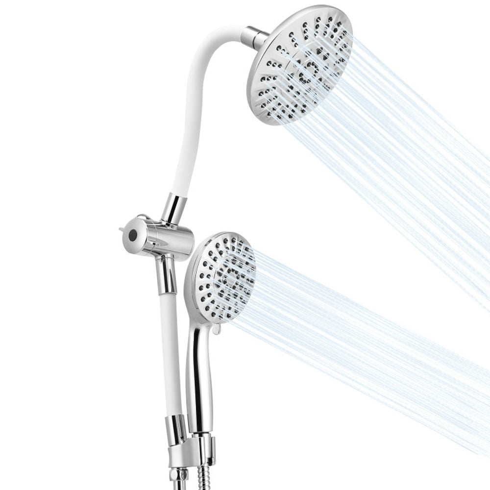 Finihen Shower Head, Switchable Shower Head Combo, High Pressure Combo Handheld Shower Head, White Finihen Shower Head, Switchable Shower Head Combo, High Pressure Combo Handheld Shower Head, White