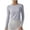 Purple, variant on Diufon Womens Yoga Tops Fall Casual Solid Color Crop Tops Round Neck Long Sleeve Blouses
