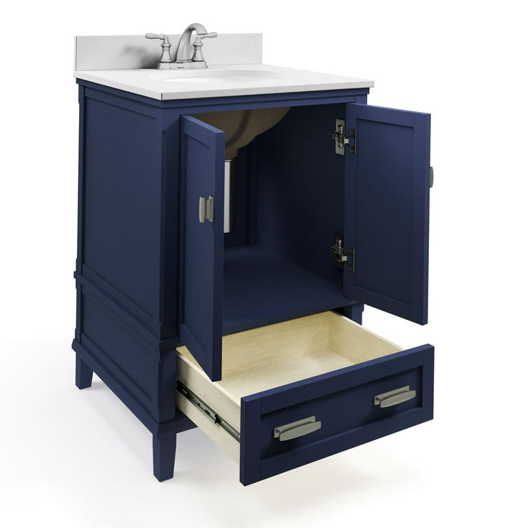 DHP Otum 24 Inch Bathroom Vanity with Sink, Navy Blue 