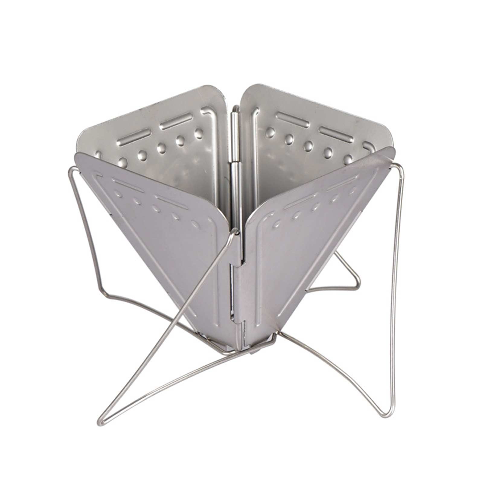 Hapeisy Portable Stainless Steel Coffee Drip, Outdoor Camping Collapsible Coffee Dripper, Stores Flat, Folding Coffee Maker Cone Coffee Filter for Traveling Hiking Backpacking Picnic