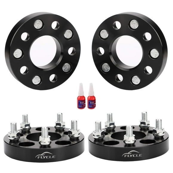FLYCLE 1 inch 5x4.5 Wheel Spacers for TJ YJ XJ MJ KJ KK ZJ, 5 Lug 5x114.3mm Wheel Spacer for Wrangler Ranger Explorer Mustang Edge 1/2-20 Studs with 82.5mm Bore