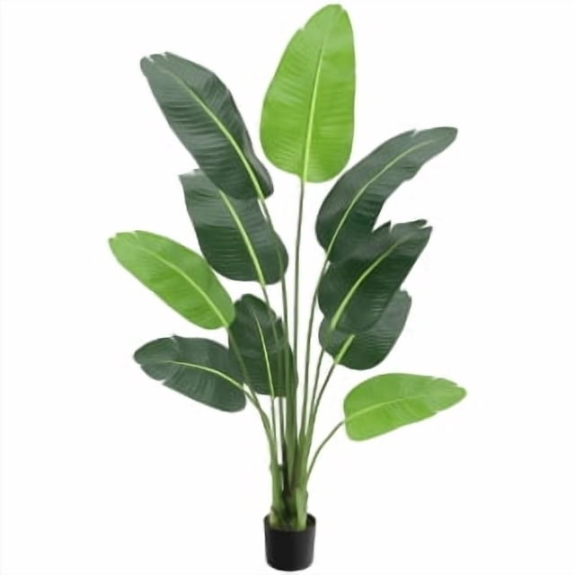 Qinaqin Verde Bird de Paradise Artificial Plant para Indoor Hogar Living Sala y Oficina Profundidadcoration 60 Inches A
