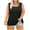 Solid Color-Black, variant on Jewelreauty Womens Plus Size Ruched Tank Tops Casual Sleeveless Square Neck Tees Summer Loose Tunic Blouses (2XL, Army Green)