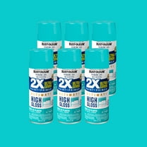 6 Pack, St. Tropez Rust-Oleum American Accents 2X Ultra Cover Hi-Gloss Spray Paint-328377, 12 oz