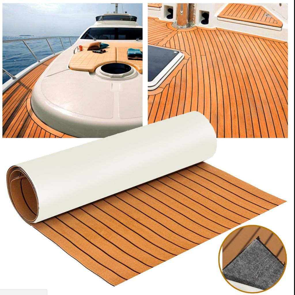 240*90CM Marine Floor Synthetic Teak Foam Boat Yacht Decking Flooring Sheet New 