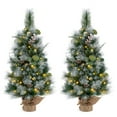 thumbnail image 1 of Gymax 2PCS 3 FT Artificial Christmas Tree w/ 98 Branch Tips Pine Needles Leaves, 1 of 10