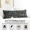 thumbnail image 3 of Floral Hummingbird Illustration Body Pillow Cover 20x54 - Abstract Floral Watercolor Long Pillow Case with Zipper - Soft Breathable Maternity Pillowcase - Full Body Pillow Protector, 3 of 5