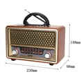 thumbnail image 5 of High Quality Wooden Retro Portable Radio Music Player AM/FM/SW Multi-function Bluetooth Speaker Subwoofer Card Audio Caixadesom, 5 of 6
