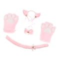 thumbnail image 1 of conjunto de cosplay de gato guantes de felpa gatito oreja cola collar patas traje de fiesta rosa Sunnimix Disfraz de Cosplay de gato, 1 of 8