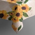 thumbnail image 5 of Beige Sunflower Letter Pattern Square Tablecloth,Waterproof Square Table Cover,Wipeable Spillproof Washable Table Cover for Home Kitchen Party Decor 42"X42"(107x107cm), 5 of 6